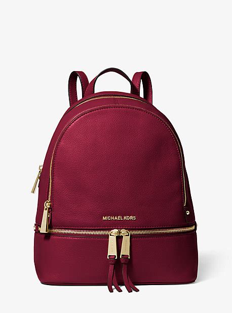 michael kors purse burgundy pink 398.00|Michael Kors burgundy backpack.